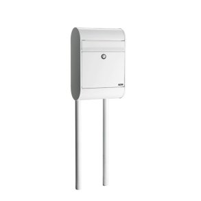 Postkassestander lakeret dobbelt-rrstander - Allux 1005 - HVID.